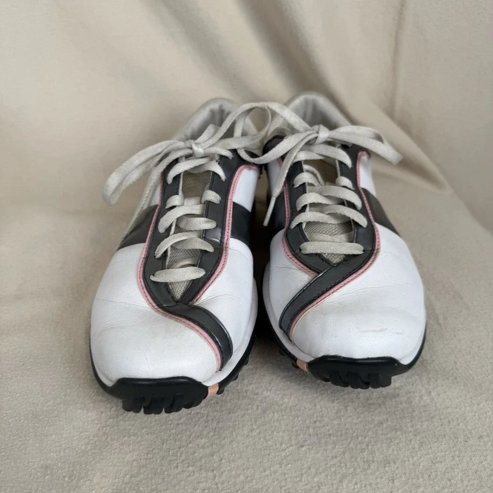 Nike Golf Shoe Women's 7.5 White With Gray And Pink Accents